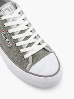 Grey Canvas Lace Up Trainers