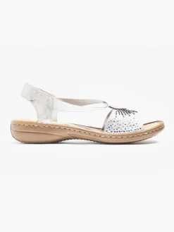 Grey Rieker Metallic Elasticated Comfort Sandal