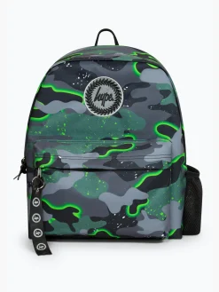Hype Green Glow Camo Backpack