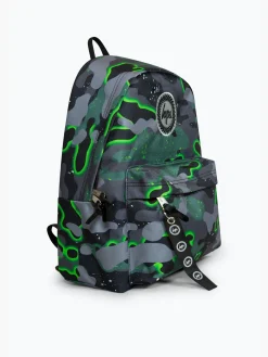 Hype Green Glow Camo Backpack
