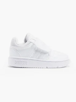 Infant Boys Adidas White Hoops Low 3.0 CF I Trainers