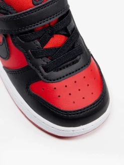 Infant Boys Nike Black/Red Court Borough Low Recraft Trainers
