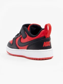 Infant Boys Nike Black/Red Court Borough Low Recraft Trainers