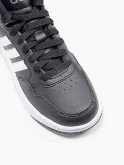 Junior Adidas Black/ White Hoops Mid 3.0 Trainers