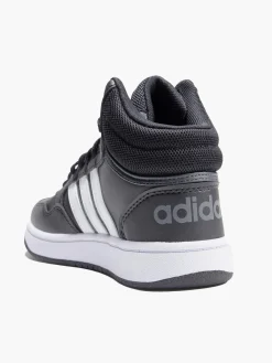 Junior Adidas Black/ White Hoops Mid 3.0 Trainers