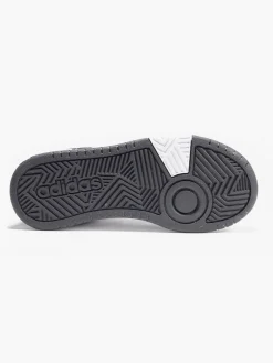Junior Adidas Black/ White Hoops Mid 3.0 Trainers