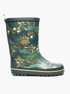 Junior Boys Camo Dinosaur Wellies