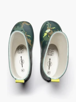 Junior Boys Camo Dinosaur Wellies