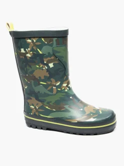 Junior Boys Camo Dinosaur Wellies