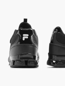 Junior Boys Fila Black Touch Strap Trainers