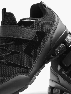 Junior Boys Fila Black Touch Strap Trainers