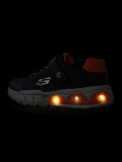 Junior Boys Skechers Navy/Orange Trainers