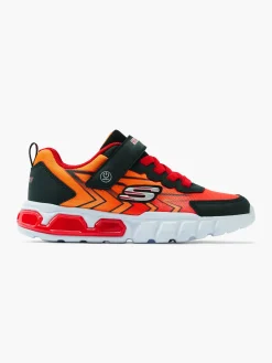Junior Boys Skechers Velcro Red/Black Trainers