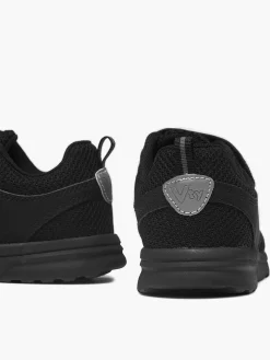 Junior Boys VTY Black Touch-strap Trainers