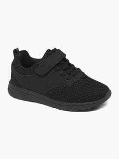 Junior Boys VTY Black Touch-strap Trainers