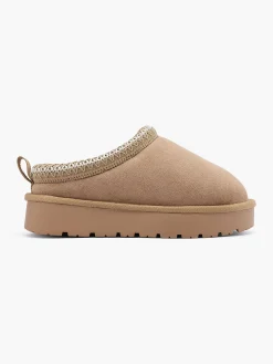 Junior Girl Fur Lined Slip On Mule