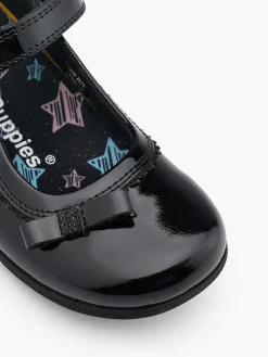 Junior Girl Hush Puppies Patent Bar School Shoe