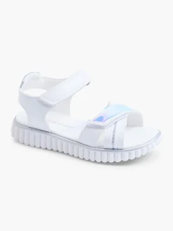 Junior Girl White/Silver Sandal