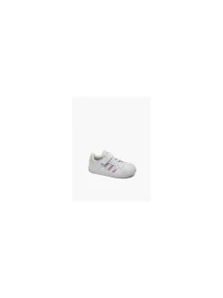 Junior Girls Adidas White Grand Court EL C Iridescent Stripe Trainers
