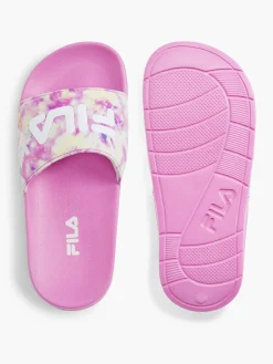 Junior Girls Fila Pink Slides
