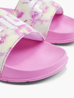 Junior Girls Fila Pink Slides