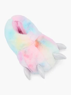 Junior Girls Pink Claw Slippers