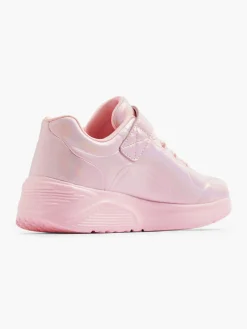 Junior Girls Pink Metallic Skechers Trainers
