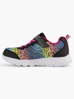 Junior Girls Skechers Animal Print Light Up Trainers