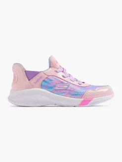 Junior Girls Swift Fit Hands Free Skechers Pink/Multi Trainers
