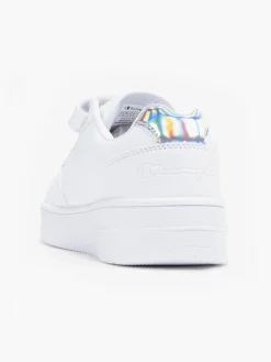 Junior Girls White Rebound Platform Metal Trainers