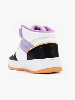 Junior Girls White/Violet Rebound 2.0 Mid Trainers