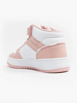 Junior Rebound 2.0 Mid White/Pink Trainers