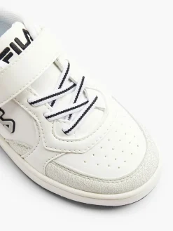 Junior White Court Velcro Trainers