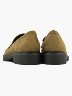 Khaki Loafer with Metallic Detail