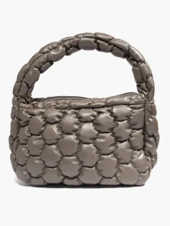 Khaki Quilted Shoulder Bag