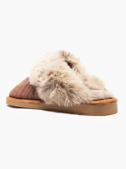 Ladies Animal Print Mule Slippers