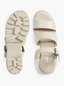 Ladies Beige Chunky Gladiator Heeled Sandal