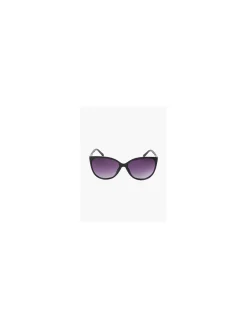 Ladies Black Cat Eye Diamante Sunglasses