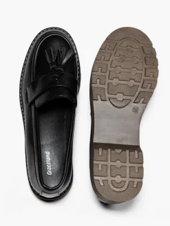 Ladies Black Chunky Tassel Loafers