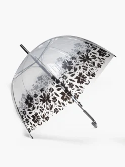 Ladies Black Floral Umbrella