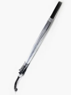 Ladies Black Floral Umbrella