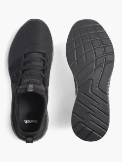 Ladies Black Lace Up Bench Casual Trainers