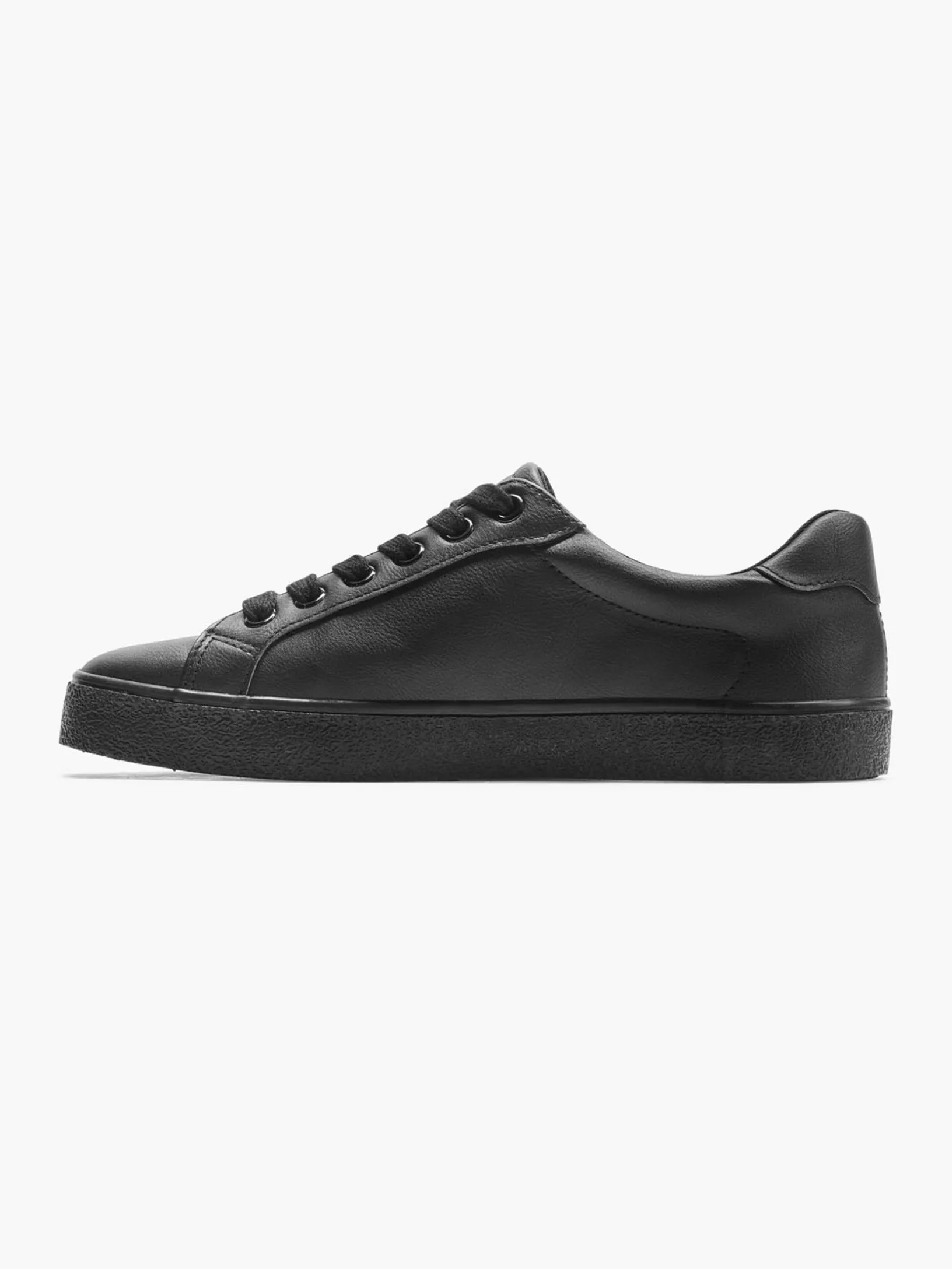 Ladies Black Lace Up Trainers