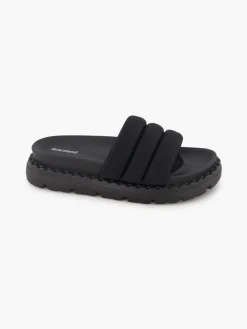 Ladies Black Padded Sandals