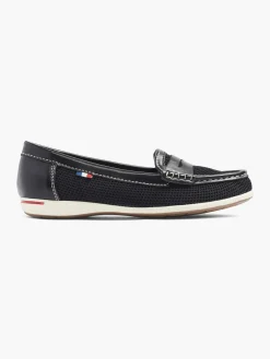 Ladies Black Slip-on Boat Shoes