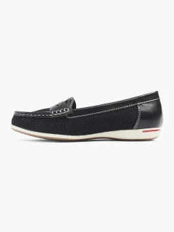 Ladies Black Slip-on Boat Shoes