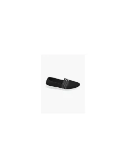 Ladies Black Slip-on Canvas Shoes