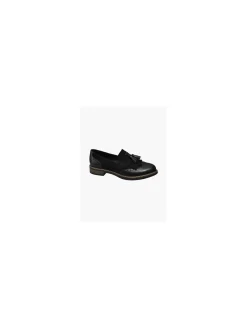 Ladies Black Tassel Loafers