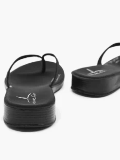 Ladies Blue Fin Black Flip-Flop