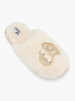 Ladies Cream Slippers